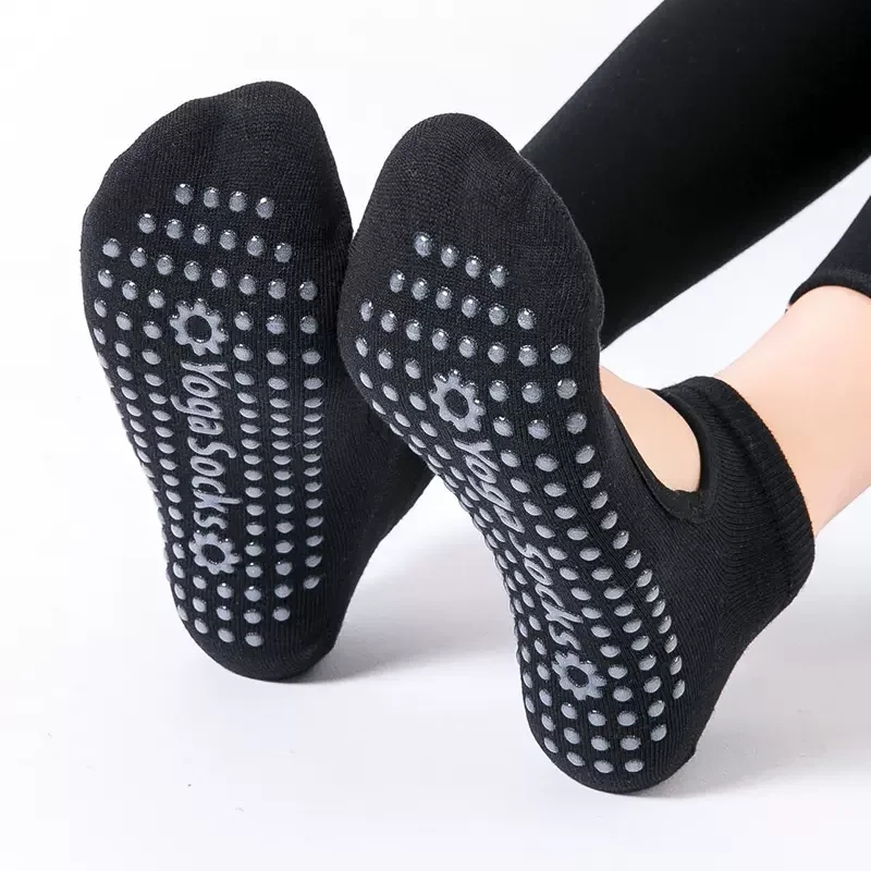 Pilates Yoga Ballet - คุณภาพสูงผู้หญิงถุงเท้าโยคะ Anti-SLIP Breathable Backless ถุงเท้าพิลาทิสข้อเท้าสุภาพสตรีบัลเล่ต์เต้นรํากีฬาถุงเท้าสําหรับฟิตเนส GYM