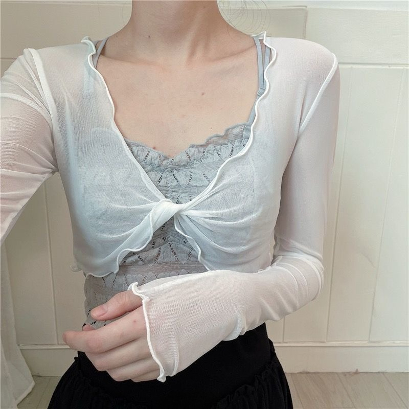 เสื้อคลุมบัลเลต์ตาข่ายสำหรับผู - Pilates Yoga Ballet บทวิจารณ์และราคา