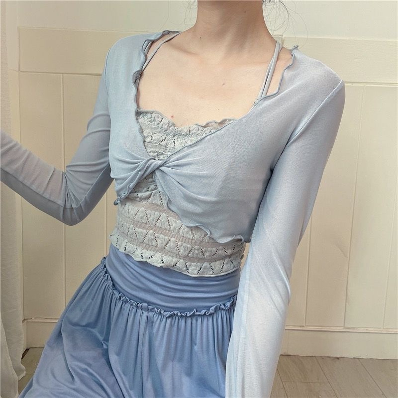 เสื้อคลุมบัลเลต์ตาข่ายสำหรับผู - Pilates Yoga Ballet บทวิจารณ์และราคา
