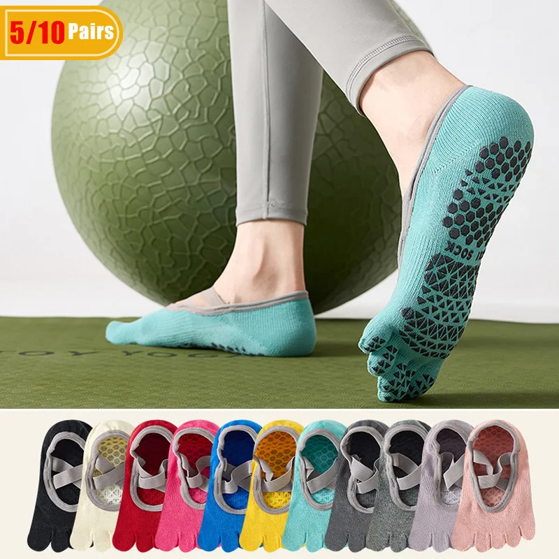 ถุงเท้าโยคะผู้หญิงแบบห้านิ้ว 5 - Pilates Yoga Origin บทวิจารณ์และราคา