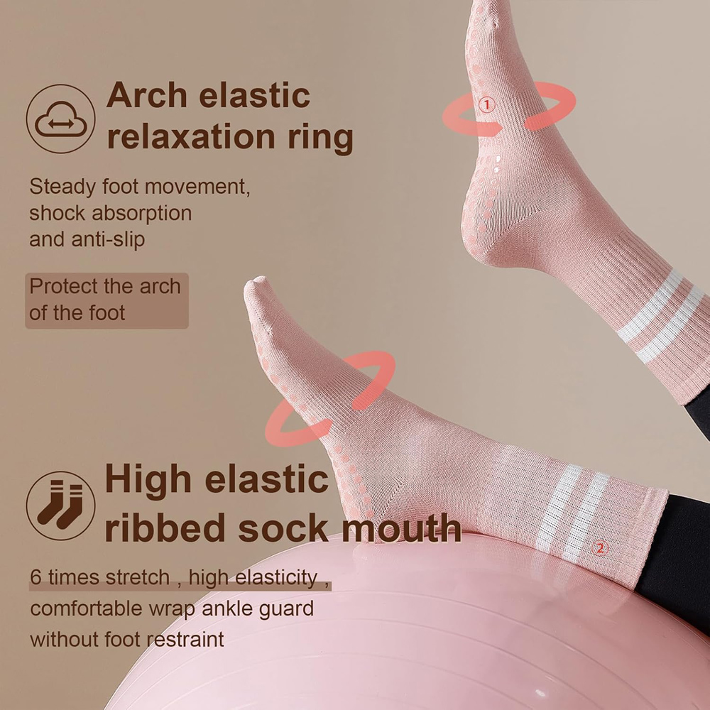 ถุงเท้าโยคะพิลาทิสพร้อมด้ามจับ - Pilates Yoga Ballet บทวิจารณ์และราคา