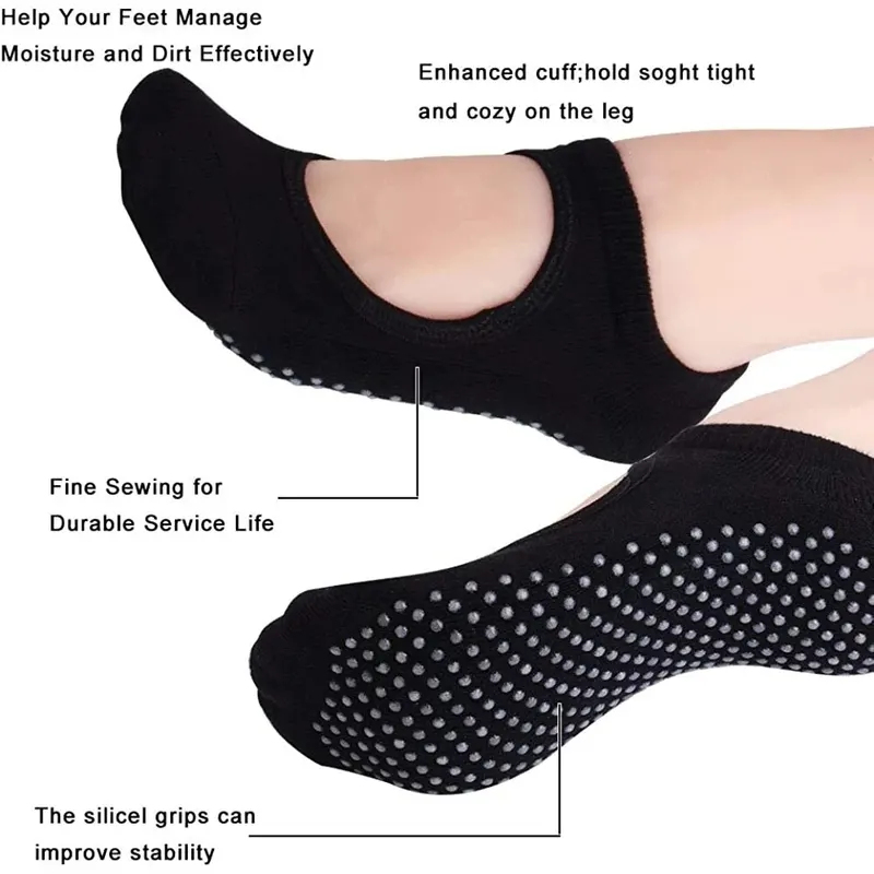 ถุงเท้าโยคะแบบไม่มีส้นกันลื่น  - Pilates Yoga Ballet บทวิจารณ์และราคา