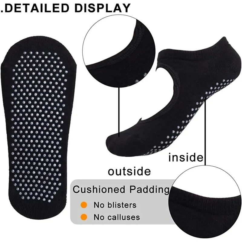 ถุงเท้าโยคะแบบไม่มีส้นกันลื่น  - Pilates Yoga Ballet บทวิจารณ์และราคา