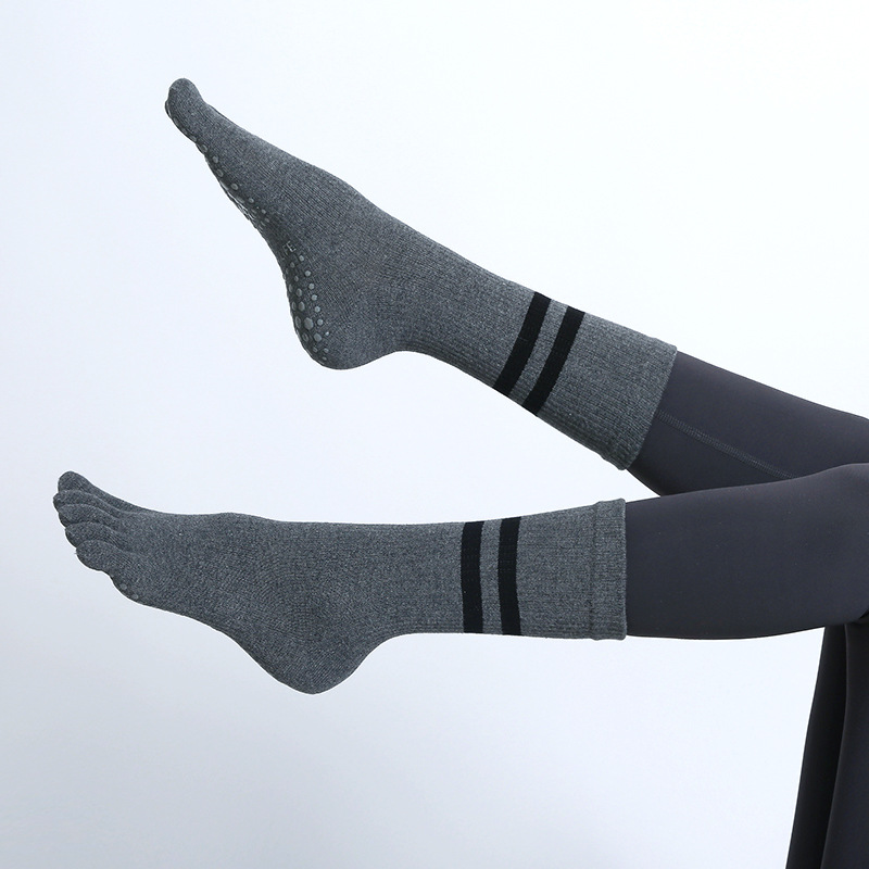 ถุงเท้าโยคะห้านิ้วกันลื่นสำหรั - Pilates Yoga Ballet บทวิจารณ์และราคา